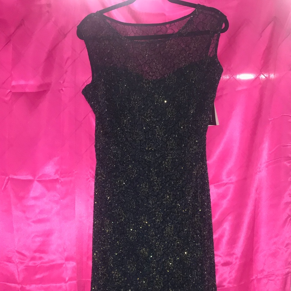 Navy Blue Dress w/Gold accents✨Plus Size